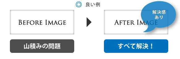 使用前・使用後の良い例