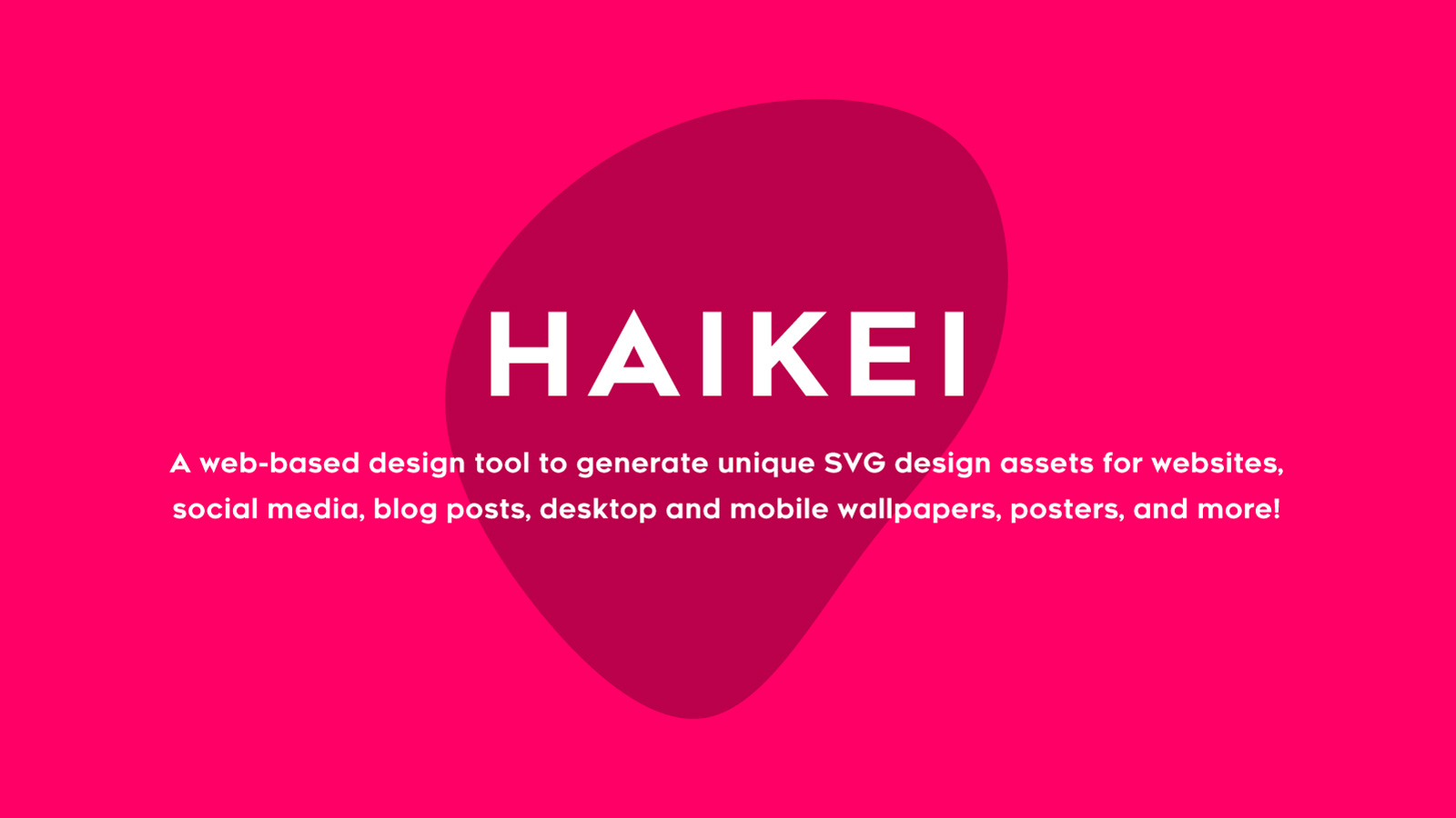 社内勉強会／登壇資料など、表紙をちょっと見映えさせたいときに便利な背景作成ツール「Haikei」