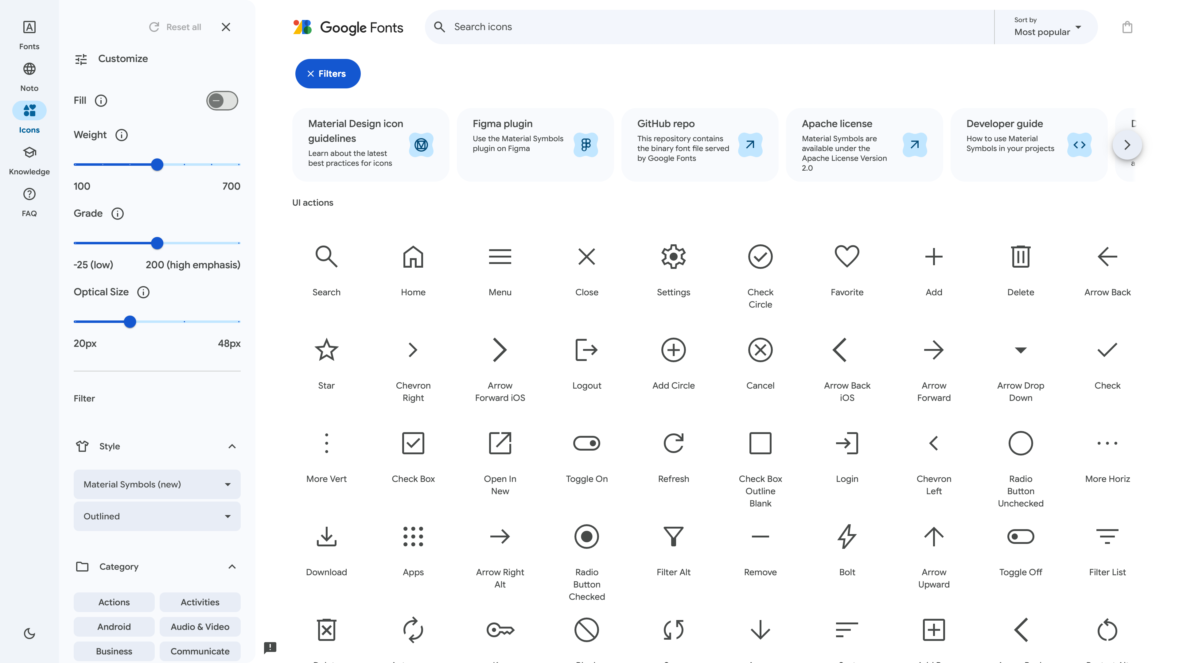 Material Symbols & Icons