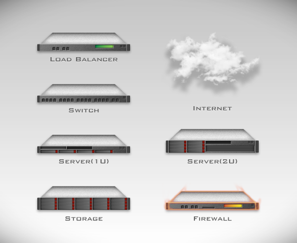 商用利用可能なサーバーアイコン素材 Powerpoint Design